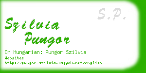 szilvia pungor business card